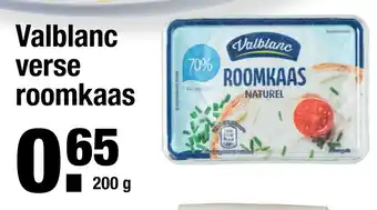 ALDI Valblanc verse roomkaas 200g aanbieding