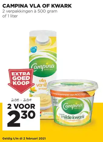 Jumbo Campina Vla Of Kwark aanbieding