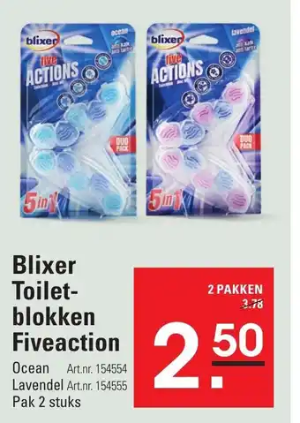 Sligro Blixer toilet- blokken fiveaction aanbieding