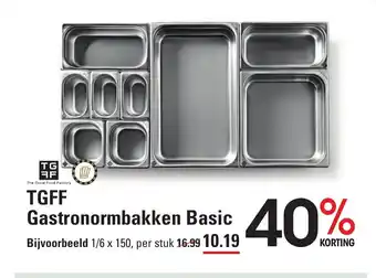 Sligro TGFF gastronormbakken basic aanbieding