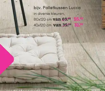 Leen Bakker Palletkussen Lucca 40x120cm aanbieding