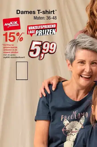 Kik Dames t-shirt aanbieding