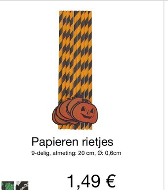 Kik Papieren rietjes aanbieding