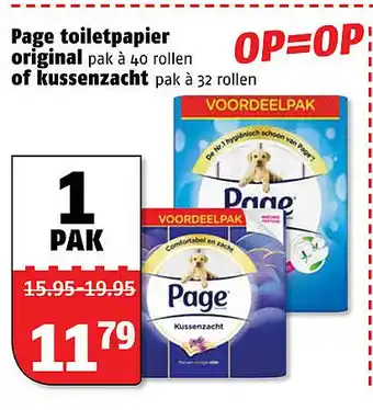 Poiesz Page toiletpapier original of kussenzacht aanbieding