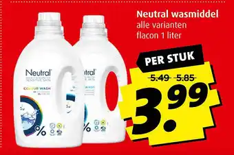 Boni Neutral wasmiddel 1 liter aanbieding