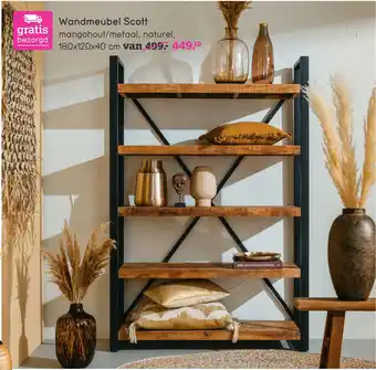 Leen Bakker Wandmeubel Scott aanbieding