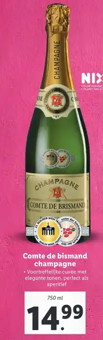 Lidl Comte de bismand champagne aanbieding