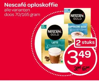 Spar Nescafe oploskoffie 70/165 gram aanbieding