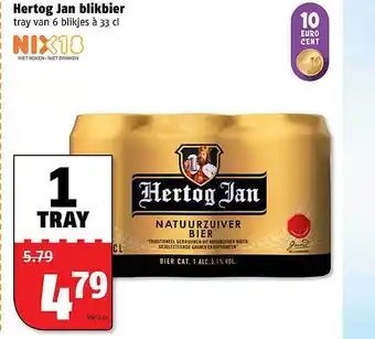 Poiesz Hertog Jan blikbier 2.41 L aanbieding