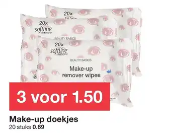 Zeeman Make-up doekjes 20 st aanbieding