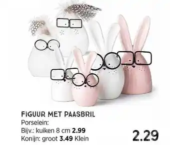 Xenos Figuur Met Paasbril 8cm aanbieding