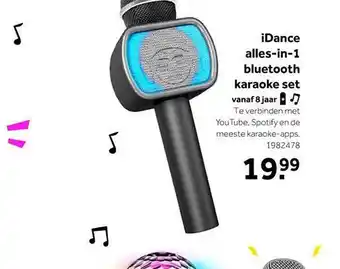 Intertoys Idance alles-in-1 bluetooth karaoke set aanbieding