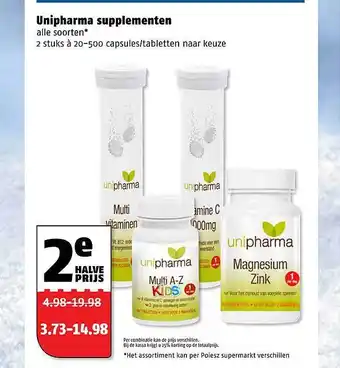 Poiesz AaUnipharma supplementen 20-500 capsules aanbieding