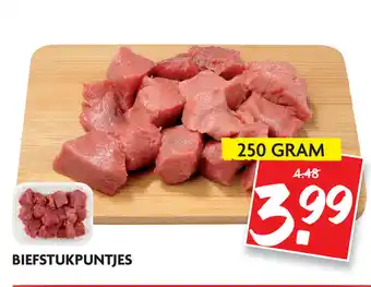 Dekamarkt Biefstukpuntjes 250 gr aanbieding