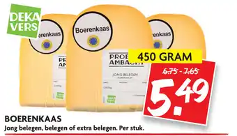 Dekamarkt Boerenkaas 450 gr aanbieding