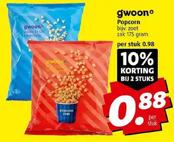 Boni Gwoon popcorn aanbieding