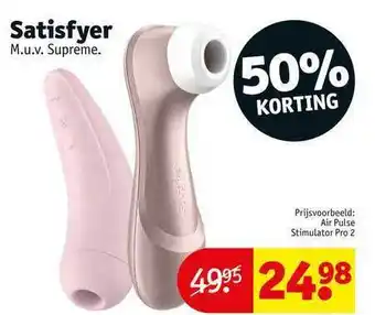 Kruidvat Satisfyer 50% korting aanbieding