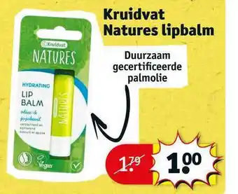 Kruidvat Kruidvat natures lipbalm aanbieding