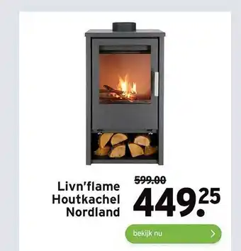 GAMMA Livn'flame houtkachel nordland aanbieding