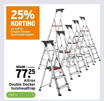 GAMMA Altrex double decker huishoudtrap 25% korting aanbieding