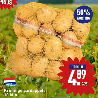 ALDI Kruimige aardapels 10 kilo aanbieding