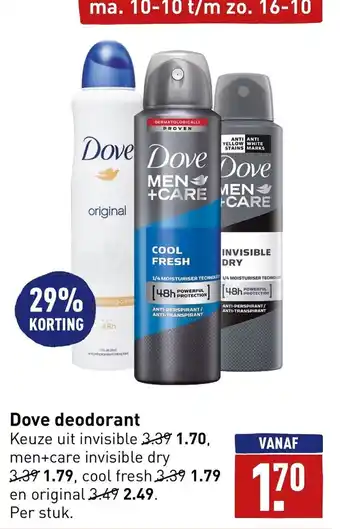 ALDI Dove deodorant aanbieding