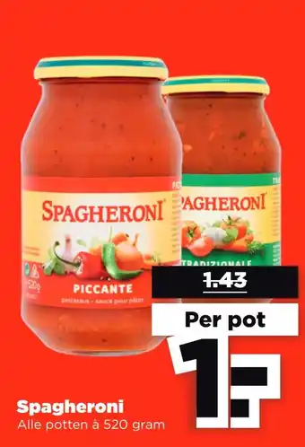 PLUS Spagheroni 520 gram aanbieding