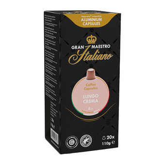 Koffievoordeel.nl Gran maestro italiano - lungo crema - 20 cups aanbieding