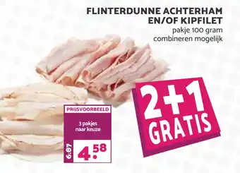 Boon`s Markt Flinterdunne achterham en/of kipfilet 100 gram aanbieding