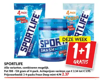 Dekamarkt Sportlife 1+1 aanbieding