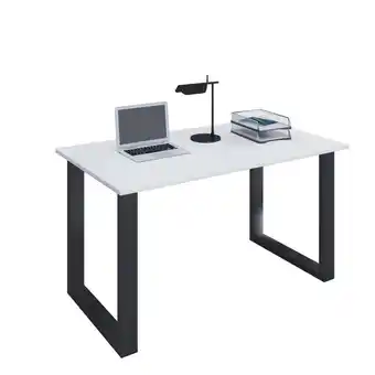 fonQ Hioshop lona bureau 140x50 cm u-frame wit/zwart. aanbieding