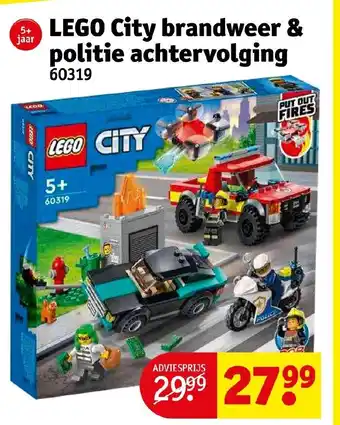 Kruidvat Lego City brandweer & politie achtervolging 60319 aanbieding