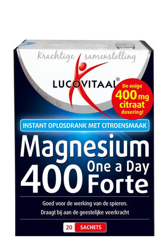 Wehkamp Lucovitaal magnesium 400 forte - 20 sachets aanbieding
