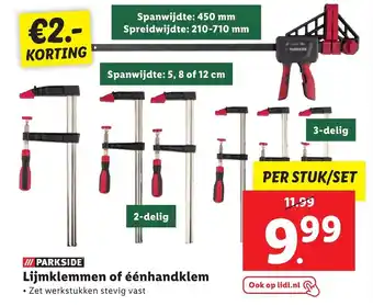 Lidl Lijmklemmen of eenhandklem per stuk aanbieding