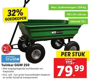 Lidl Tuinkar GGW 250 per stuk aanbieding