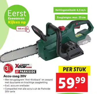 Lidl Accu-zaag 20V per stuk aanbieding