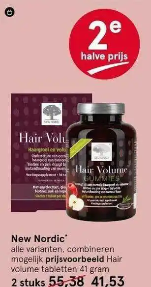 Etos New nordic hair volume tabletten 41 gram aanbieding