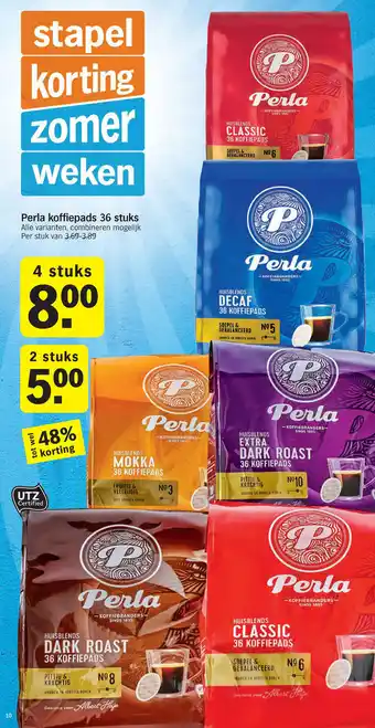 Albert Heijn Perla koffiepads 36 stuks aanbieding