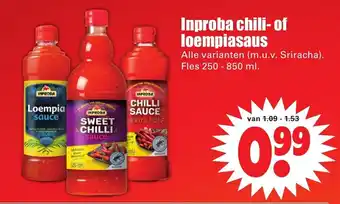 Dirk Inproba chili of loempiasaus 250-850ml aanbieding