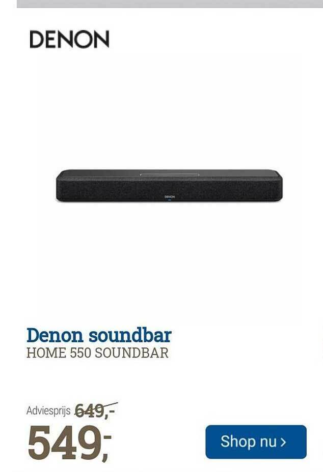 Denon soundbar home 550 soundbar aanbieding bij BCC
