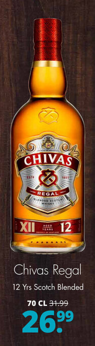 Mitra Chivas Regal 12 Yrs Scotch Blended 70cl aanbieding