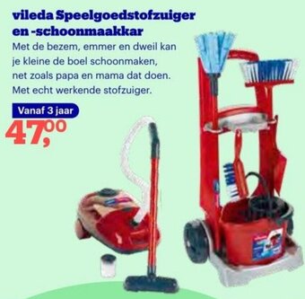Bol.com Vileda speelgoedstofzuiger en -schoonmaakkar aanbieding