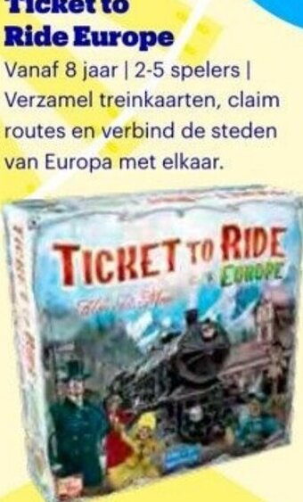 Bol.com Ticket to Ride Europe aanbieding