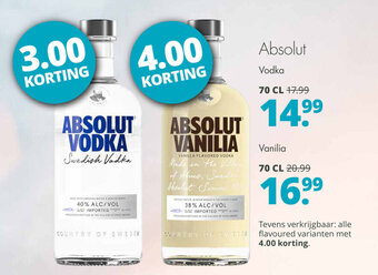 Mitra Absolut Vodka 70cl aanbieding