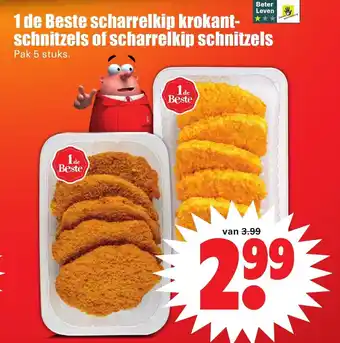 Dirk 1 de Beste scharrelkip krokantschnitzels of scharrelkip schnitzels 5st aanbieding