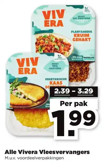 PLUS Alle vivera vleesvervangers aanbieding