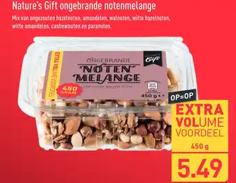 ALDI Nature's Gift ongebrande notenmelange 450g aanbieding