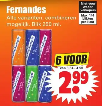 Dirk Fernandes 6*250ml aanbieding