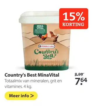 Pets Place Country's Best MinaVital 4kg aanbieding