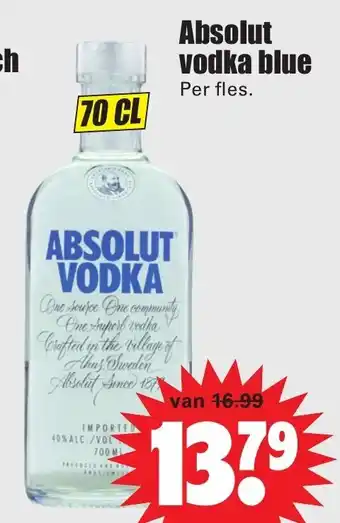 Dirk Absolut Vodka 700ml aanbieding